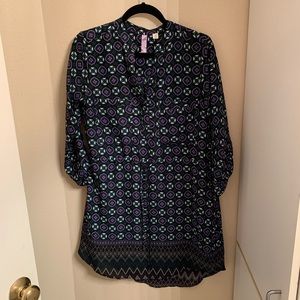 Francescas tie-waist high-low long sleeve dress